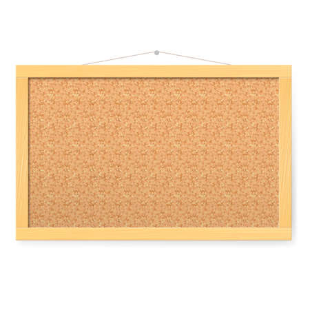 Corkboard. Realistic blank corkboard with corkboard textureのイラスト素材