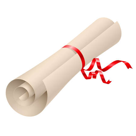 Diploma. Illustration on white background for designのイラスト素材