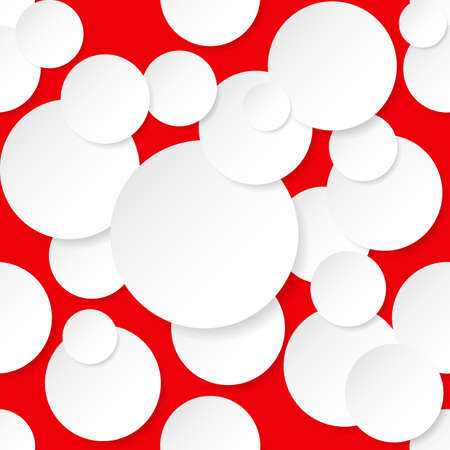 Seamless texture circles. Illustration for design on red background.のイラスト素材