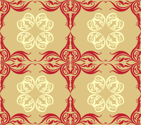 Red Vintage frames. Illustration for creative designのイラスト素材