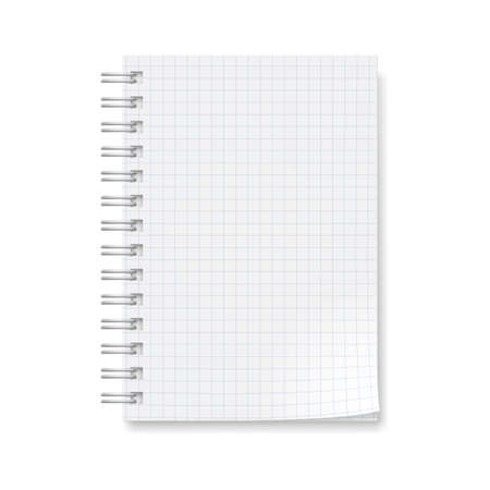 Notebook with sheets . Illustration on white background for design.のイラスト素材