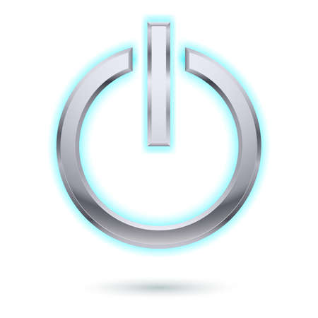 Power button. Illustration for design on whiteのイラスト素材