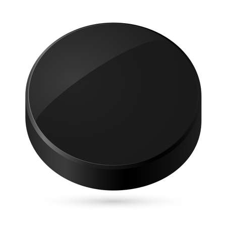Illustration of black disk isolated on white background.のイラスト素材