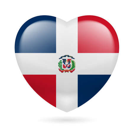 Heart with Dominican flag colorsのイラスト素材