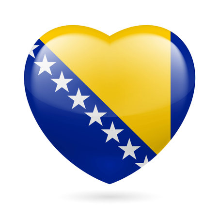 I love Bosnia and Herzegovinaのイラスト素材