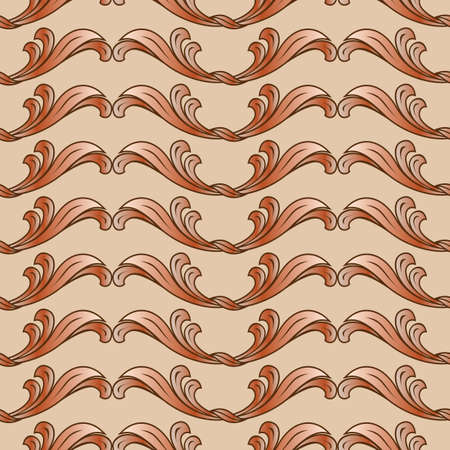 Abstract background with floral pattern in brown colorsのイラスト素材
