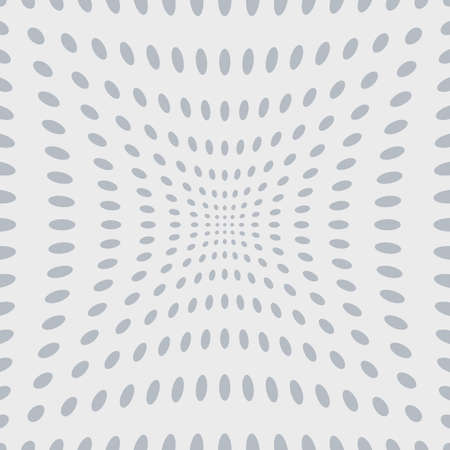 Abstract background with perspective spotted pattern in white and grey colors