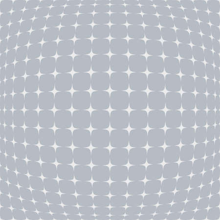 Abstract star background with bulgy effect in white and grey shadesのイラスト素材