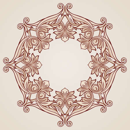 Ornate florid pattern in pastel rose pink shadesのイラスト素材
