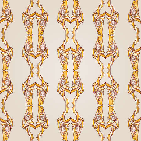 Parallel symmetrical beige patterns. Lines. Light background.のイラスト素材