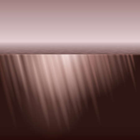 Sunshine over calm water surface, split view, toned image, retro lookのイラスト素材