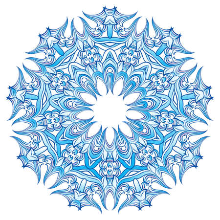 Blue snowflake on a white background.Design for christmasのイラスト素材