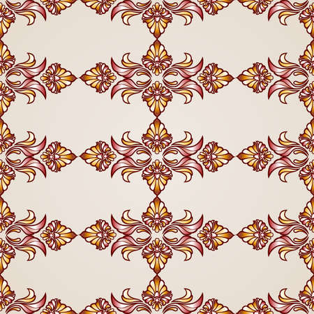 Seamless abstract floral pattern in the form of flower plantsのイラスト素材