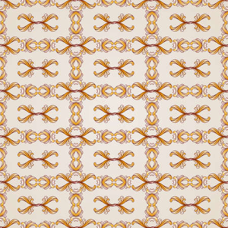 Seamless abstract floral pattern in the form of  cross vines
