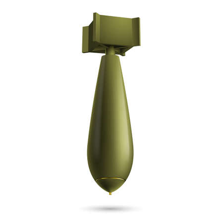Illustration of a green bomb isolated on a white backgroundのイラスト素材