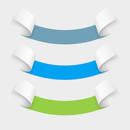 Set of abstract information coming off a piece of paper. Arch downのイラスト素材