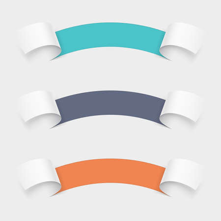 Set of abstract information coming off a piece of paper. Arch upのイラスト素材