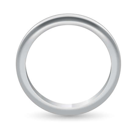Illustration silver ring  isolated on a whiteのイラスト素材