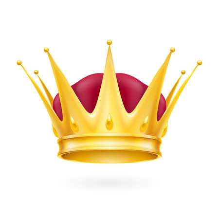 Golden crown isolated on a white background for designのイラスト素材