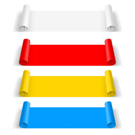 Set of color paper sticker isolated on  backgroundのイラスト素材