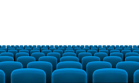 Rows of Cinema or Theater Blue Seatsのイラスト素材