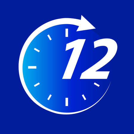 Time of Dentist. Abstract Clock on Blue for Designのイラスト素材