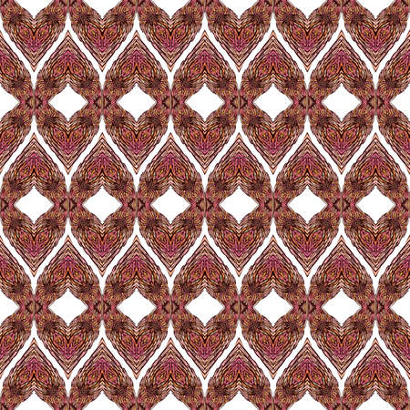 Seamless Ornamental Pattern with Elements of Doodle Feather