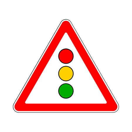 Illustration of Triangle Sign for Traffic Lightsのイラスト素材
