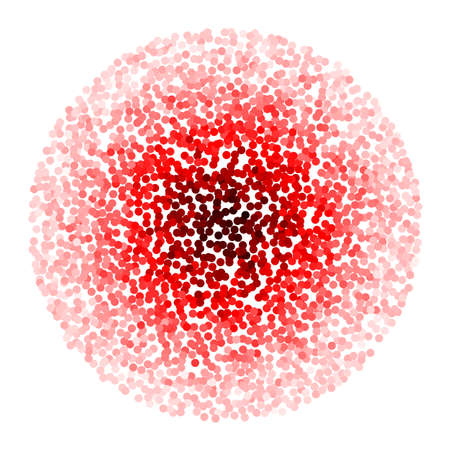 Glitter Round with Red Dots Isolated on White Backgroundのイラスト素材