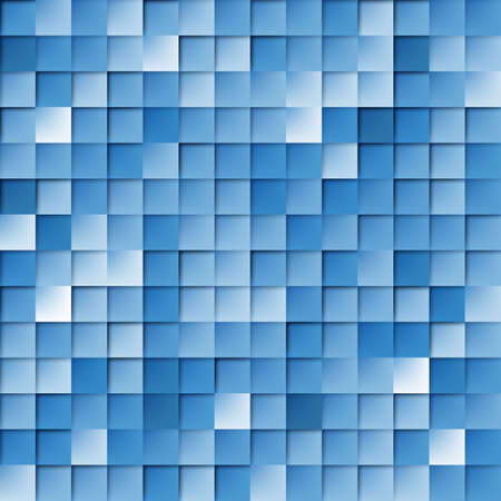 Abstract Random Tile of Blue Colors of Various Tones and Saturationのイラスト素材