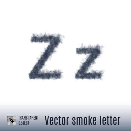 Smoke in Shape of the Letter Z on White Backgroundのイラスト素材