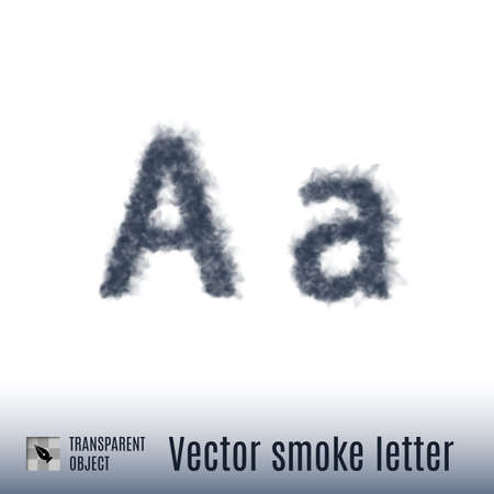 Smoke in Shape of the Letter A on White Backgroundのイラスト素材