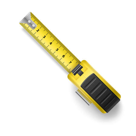Open Tape Measure Centimeter Scale Over White Backgroundのイラスト素材