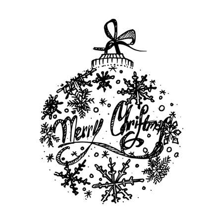 Christmas decoration made from snowflakes.のイラスト素材