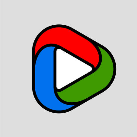 Media Play Icon for Technology Design with Colorful Style Concept.のイラスト素材