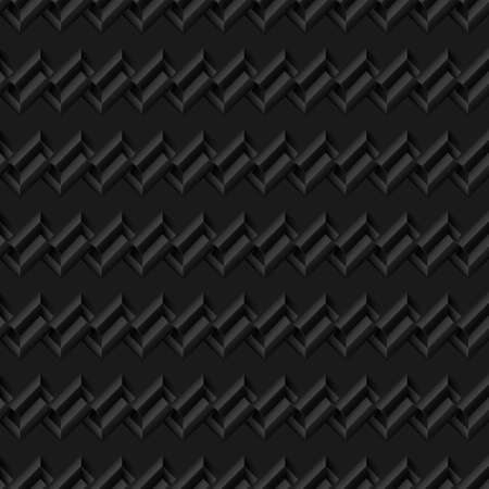 Geometric Seamless Design Cover Consisting of Isolated Elements. Future and Trendy Cover of Geometric Seamless Design. Fine Ornament with Black Elementsのイラスト素材