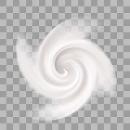 Yogurt Waves of White Cream Mousse, a Mixed Dairy Product, Tasty Dessert for Product Labels Backgroundのイラスト素材