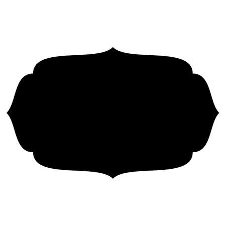 Black Frame. Simple Vintage Style Decorative Border. Empty Copy Space Decoration on White Backdropのイラスト素材