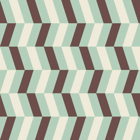 Abstract Horizontal Zigzag Retro Pattern in Brown, Light-Blue, and White Colors. Background for Cards, Textiles, Wrapping Paperのイラスト素材