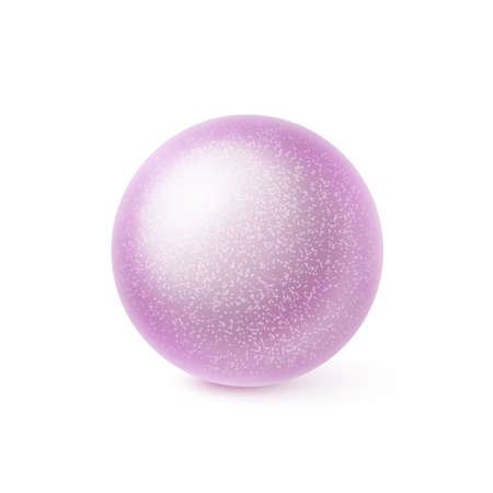 Illustration of Christmas Tree Ball Template in Pink with Shadow Effect on White Backdropのイラスト素材