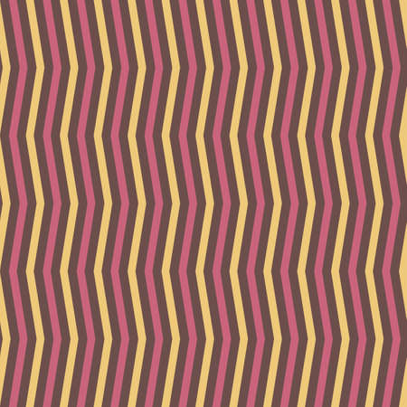 Abstract Vertical Geometric Zigzag Retro Pattern in Yellow, Brown, Red Colors. Background for Cards, Textiles, Wrapping Paperのイラスト素材