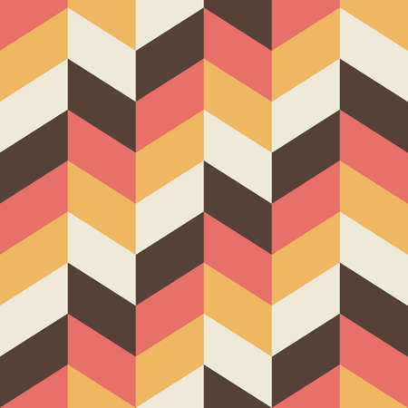 Abstract Vertical Zigzag Retro Pattern in Red, Yellow, Beige, and Black Colors. Background for Template Banner Social Media Advertisingのイラスト素材