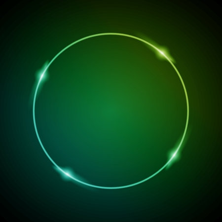 Abstract green background with glowing circle. Vector illustration. Eps 10.のイラスト素材