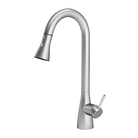 Illustration of the Water Tap, a Faucet for the Bathroom, or Kitchen Mixer on a White Background.のイラスト素材