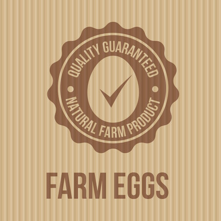 Craft Label Vintage Design for Egg Cardboard Containerのイラスト素材