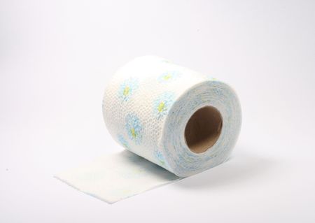 a paper toilet white rolledの写真素材