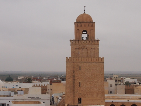 The big cathedral mosque Ukba in Kairouanの写真素材