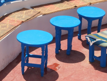 tables and chairs in cafe in Sidi's town - bu - Saidの写真素材
