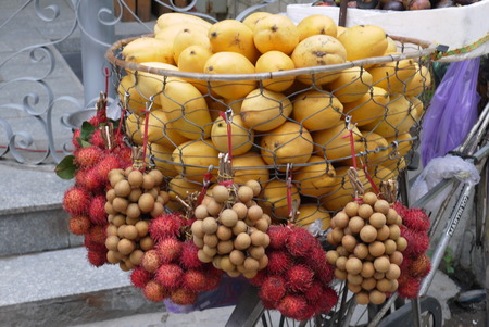 Exotic fruit in the market in the Asian tropical countryの写真素材