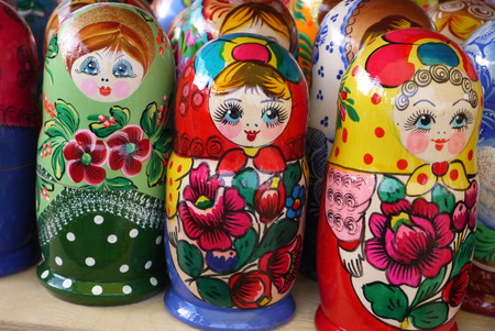Wooden doll - painted Russian dolls with a secret inside